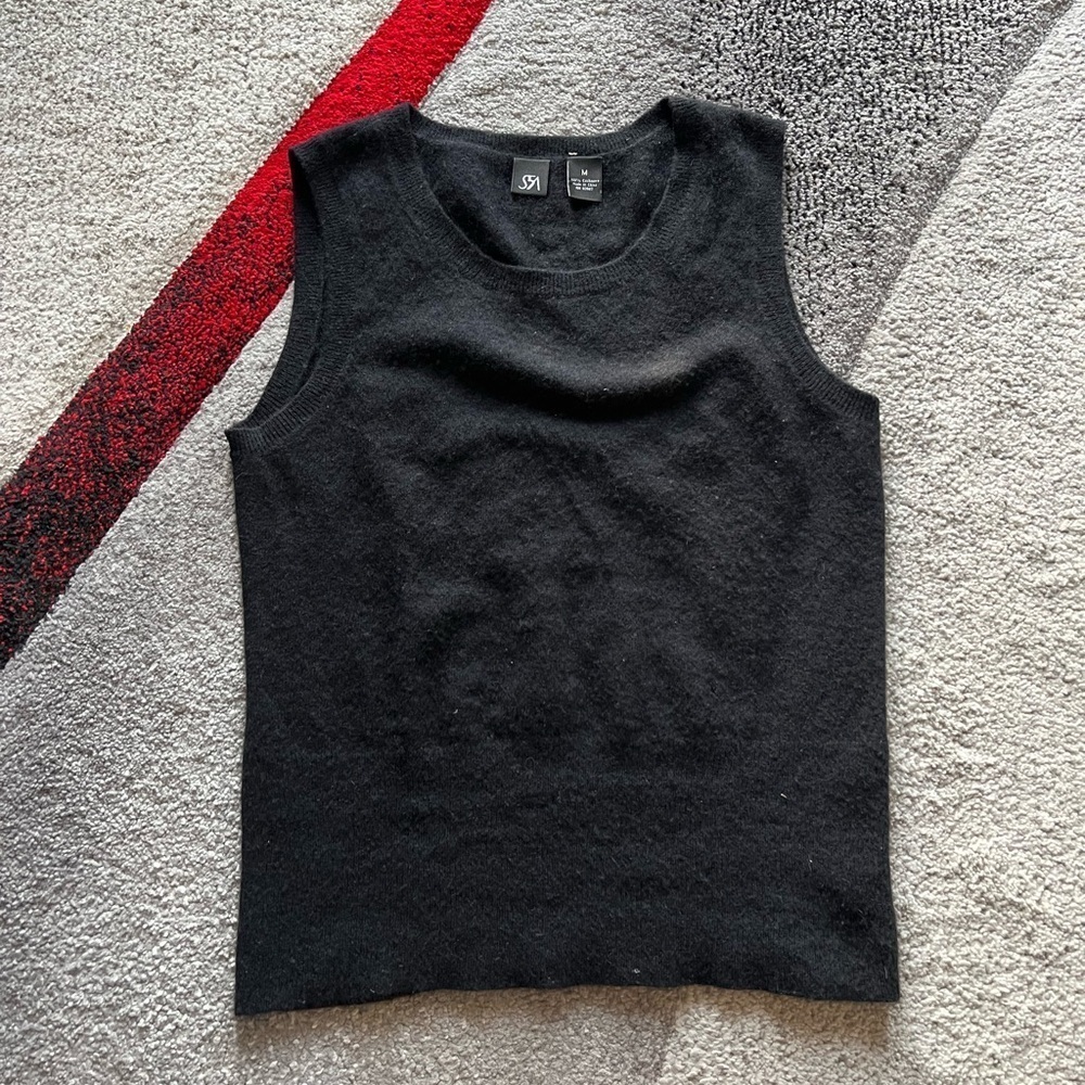 Saks 5th Avenue Women’s Black Cashmere Tank Top